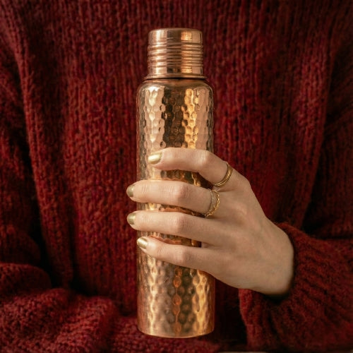 Gourde en Cuivre Pur - Cuivrea | Hydratation Naturelle Sans Plastique